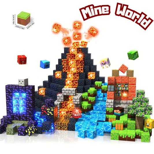 Mine World™ Cube Set - Magnetische Bausteine